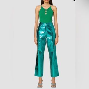 LUPE BLUE METALLIC TROUSERS